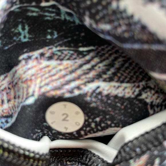 Sz2 Lululemon Fast & Free 7/8 tights in mini sweatr multi black VVGUC - Picture 8 of 8